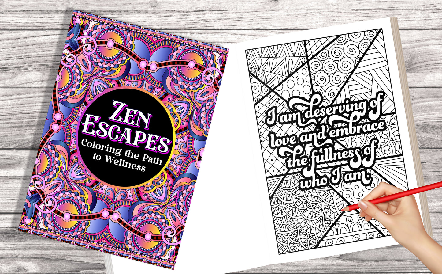 Zen Escapes Adult Coloring Book